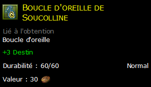 Boucle d'oreille de Soucolline