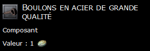 Boulons en acier de grande qualité