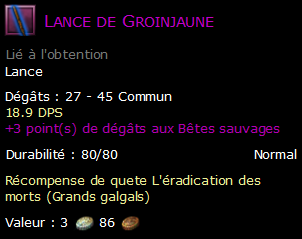 Lance de Groinjaune