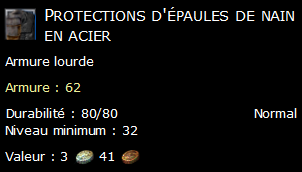 Protections d'épaules de nain en acier