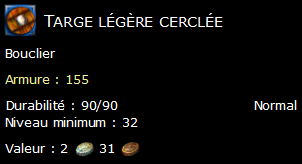 Targe légère cerclée