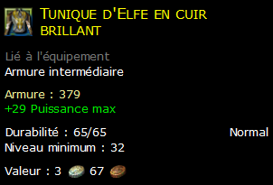 Tunique d'Elfe en cuir brillant