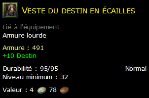 Veste du destin en écailles