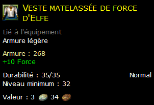 Veste matelassée de force d'Elfe