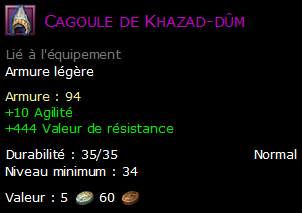 Cagoule de Khazad-dûm