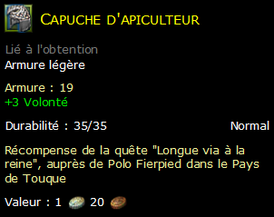 Capuche d'apiculteur