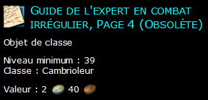 Guide de l'expert en combat irrégulier, Page 4 (Obsolète)