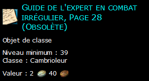 Guide de l'expert en combat irrégulier, Page 28 (Obsolète)