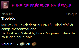 Rune de présence maléfique