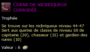 Corne de nicbriqueux corrodée