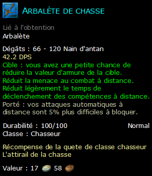 Arbalète de chasse