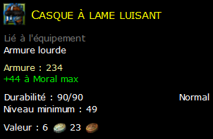 Casque à lame luisant