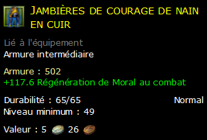 Jambières de courage de nain en cuir