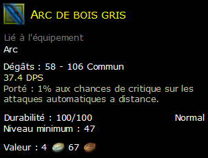 Arc de bois gris