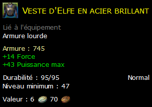 Veste d'Elfe en acier brillant