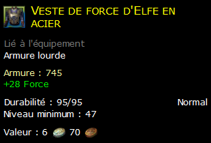 Veste de force d'Elfe en acier