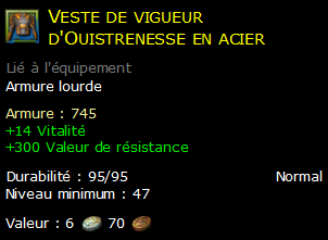 Veste de vigueur d'Ouistrenesse en acier