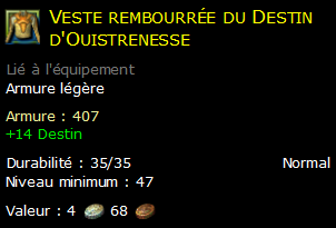 Veste rembourrée du Destin d'Ouistrenesse