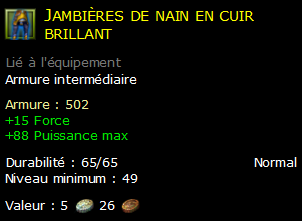 Jambières de nain en cuir brillant