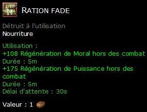 Ration fade