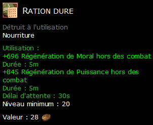 Ration dure