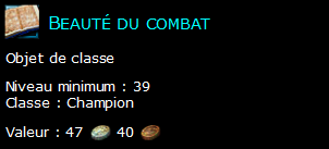 Beauté du combat