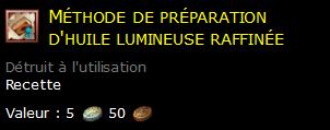 Méthode de préparation d'huile lumineuse raffinée