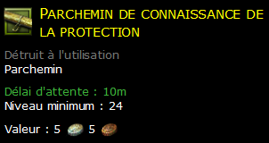 Parchemin de connaissance de la protection