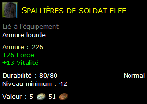 Spallières de soldat elfe