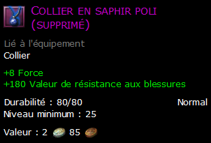 Collier en saphir poli (supprimé)