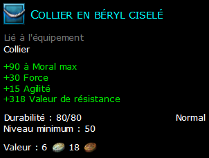 Collier en béryl ciselé