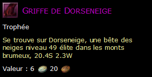 Griffe de Dorseneige