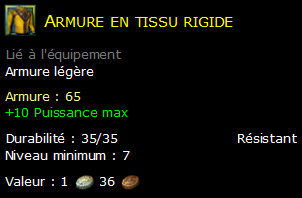 Armure en tissu rigide