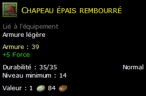 Chapeau épais rembourré