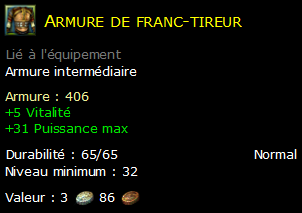 Armure de franc-tireur