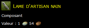 Lame d'artisan nain