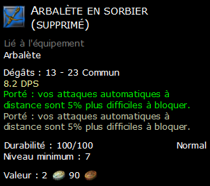 Arbalète en sorbier (supprimé)