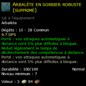 Arbalète en sorbier robuste (supprimé)