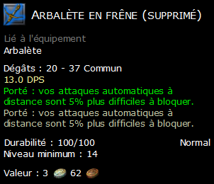 Arbalète en frêne (supprimé)