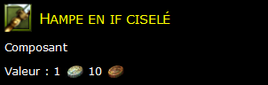 Hampe en if ciselé