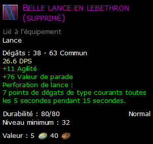 Belle lance en lebethron (supprimé)