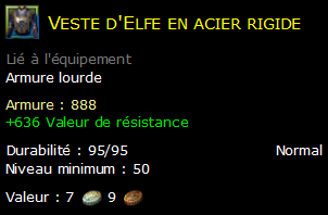 Veste d'Elfe en acier rigide