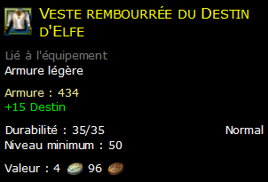 Veste rembourrée du Destin d'Elfe