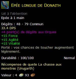 Epée longue de Donaith