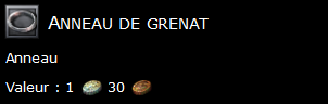 Anneau de grenat