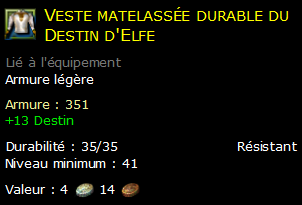 Veste matelassée durable du Destin d'Elfe