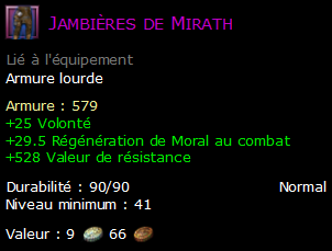 Jambières de Mirath