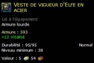 Veste de vigueur d'Elfe en acier