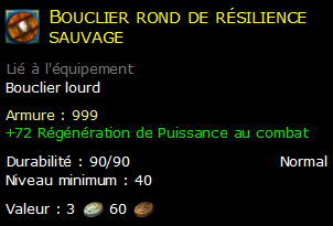 Bouclier rond de résilience sauvage