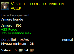 Veste de force de nain en acier